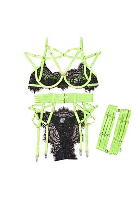 Ensemble de Lingerie pour Femmes Ensembles de Lingerie Jarretière en Dentelle Lingerie érotique Féminine Ensemble de Sous-vêt
