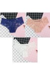 Culotte De Hipster Confortable 3 pièces/paquet Sexy femmes dentelle culottes sous-vêtements dentelle Culotte Transparent Flor
