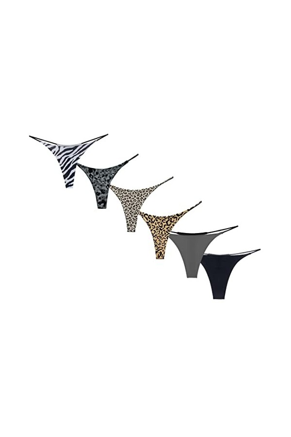 String pour Femme Sexy Culottes T Back sans Couture Tangas Slips Coton Douce Cadeau