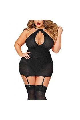sous-vêtements Sexy pour Femmes, Ensembles de Robe, Lingerie Sexy, vêtements de Nuit en Dentelle, Ensemble Jarretelles de Per