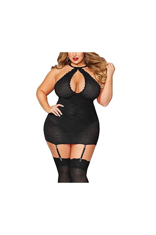 sous-vêtements Sexy pour Femmes, Ensembles de Robe, Lingerie Sexy, vêtements de Nuit en Dentelle, Ensemble Jarretelles de Per