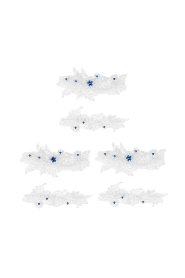 Abaodam 3 Paires Jarretière en Dentelle Jarretière Strass Ceinture Femme Jarretière De Mariée Ceinture Florale en Dentelle De