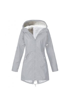 Veste dhiver pour femme - Veste en peluche - Col à revers - Manches longues - Vintage - Épaisse - Veste de survêtement longu