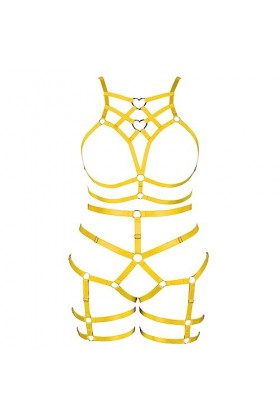 JMMHSS Punk Body Harness lingerie femmes plus grande taille creuse cage soutien - gorge jambières ensemble femmes carnaval Da
