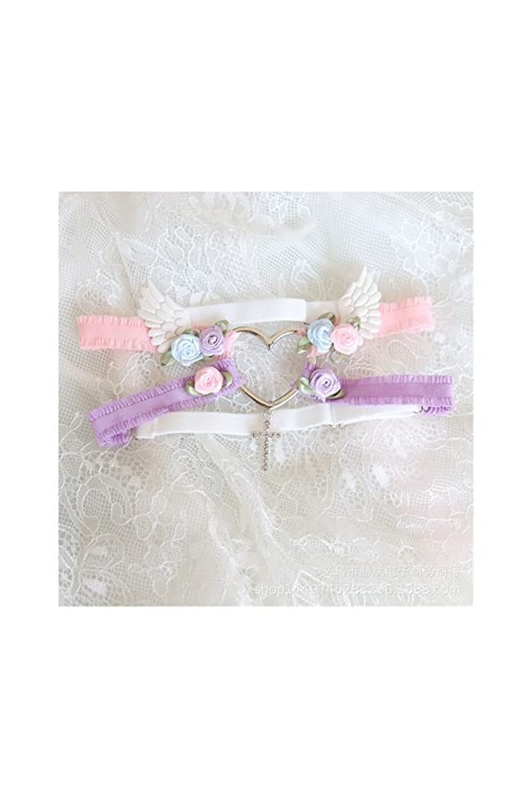 GOOFFY Sexy Harajuku Lolita Porte-Jarretelles Femmes à Volants Dentelle nœud Papillon Cloche Cuisse Anneau Japonais jarretell