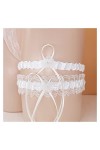 HEIMP Sexy Dentelle Fleur Cristal Strass Perles Mariage jarretière Nuptiale Cuisse Anneau Jambe jarretière for Femmes/Femme/m