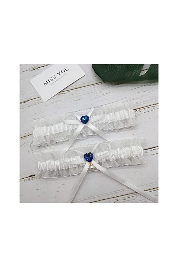 HEIMP Sexy Dentelle Fleur Cristal Strass Perles Mariage jarretière Nuptiale Cuisse Anneau Jambe jarretière for Femmes/Femme/m