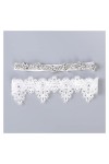 HEIMP Sexy Dentelle Fleur Cristal Strass Perles Mariage jarretière Nuptiale Cuisse Anneau Jambe jarretière for Femmes/Femme/m