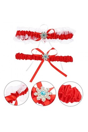 HONMEET 3 Ensembles Jarretière en Dentelle De Mariée Anneau De Cuisse Jarretière en Dentelle Mariage Jarretière Cuisse Femmes