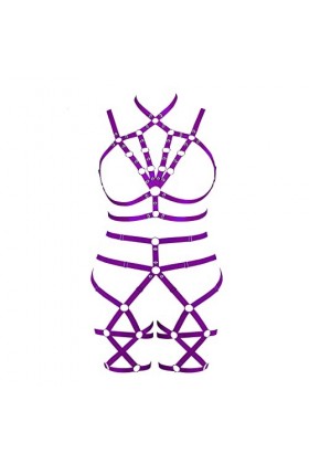 JMMHSS Soutien - gorge surdimensionné pour femmes garter Soft Hollow carnaval Dance Accessories punk Gothic Adjustable Belt 