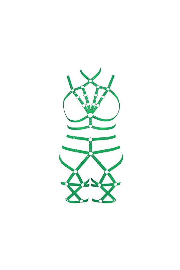 JMMHSS Soutien - gorge surdimensionné pour femmes garter Soft Hollow carnaval Dance Accessories punk Gothic Adjustable Belt 