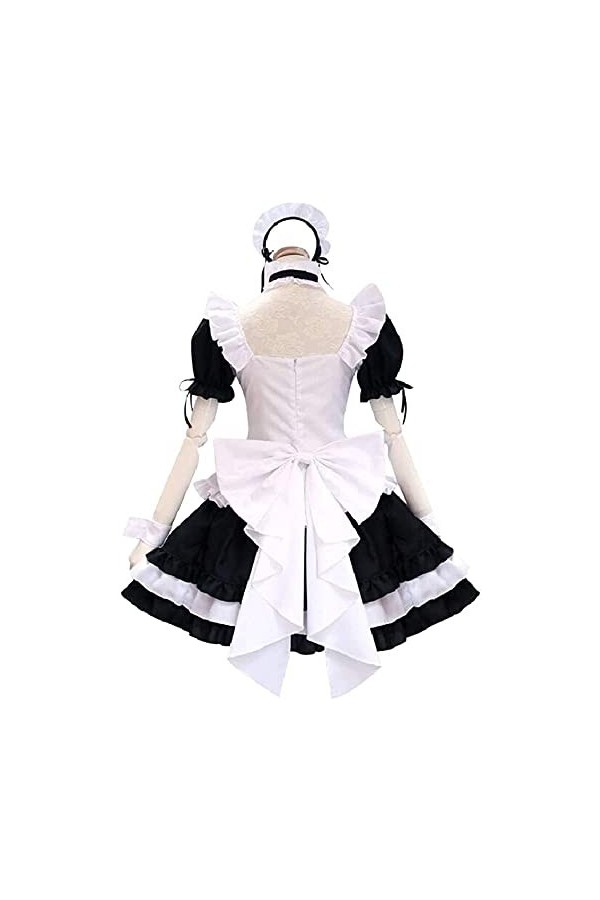 maxToonrain Costume de soubrette pour femme - Tenue de costumade, de Saint-Valentin - Ensemble tablier pour femmes et filles 