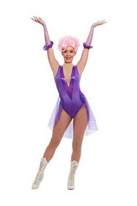 Smiffys Costume trapèze dartiste, Femme, 50954M, violet, M-UK Size 12-14