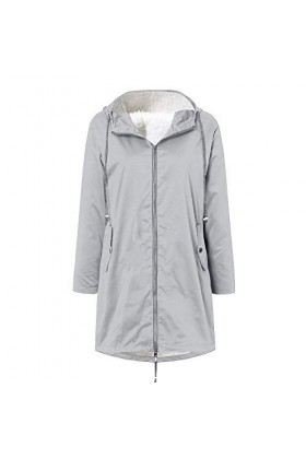 Veste dhiver pour femme - Veste en peluche - Col à revers - Manches longues - Vintage - Épaisse - Veste de survêtement longu