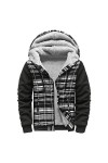 Veste en peluche pour homme Veste à capuche Veste polaire épaisse épaisse chaude décontractée Soild Couleur à manches longues