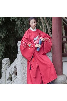 MOOCO MORNING Costume dHalloween pour couples - Rôle inversé - Bleu, vert, rouge - Costume de scène pour femme - Homme Hanfu