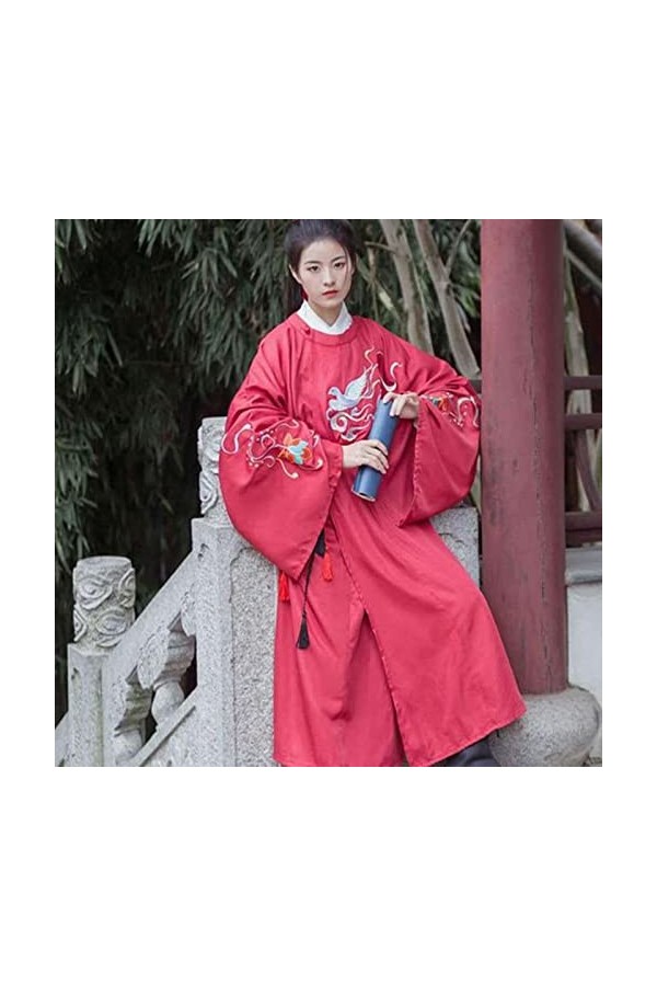 MOOCO MORNING Costume dHalloween pour couples - Rôle inversé - Bleu, vert, rouge - Costume de scène pour femme - Homme Hanfu