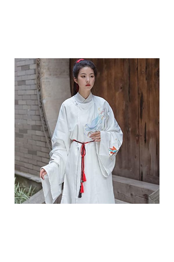 MOOCO MORNING Costume dHalloween pour couples - Rôle inversé - Bleu, vert, rouge - Costume de scène pour femme - Homme Hanfu