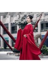MOOCO MORNING Costume dHalloween pour couples - Rôle inversé - Bleu, vert, rouge - Costume de scène pour femme - Homme Hanfu