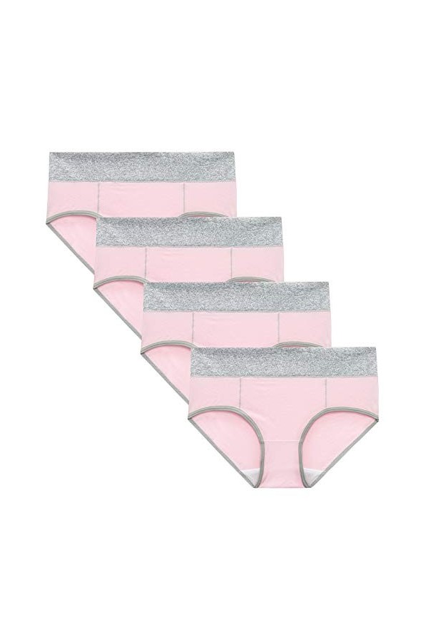 Kashyke Lingerie Lapin Sexy 4 pièces sous-vêtements étanches Taille Haute pour Femmes Culotte Grande Taille Culotte menstruel