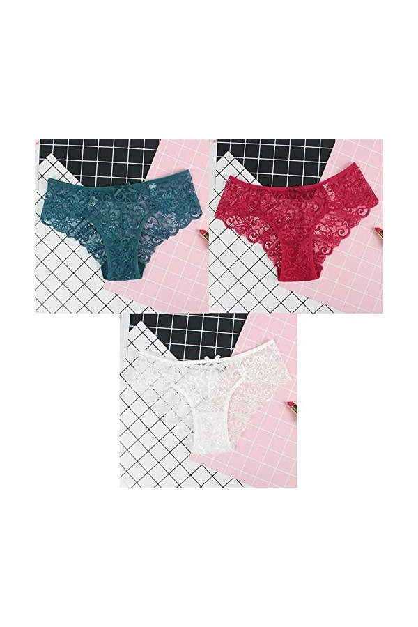 Culottes et Slips Slip Femme Comfort Knickers 3 pièces/paquet Sexy femmes dentelle culottes sous-vêtements dentelle slips Tra