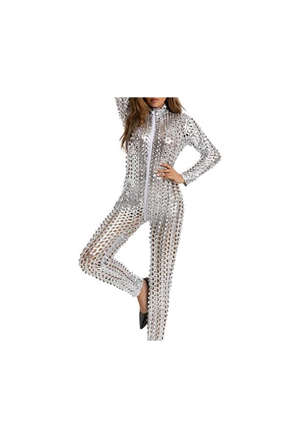 Combinaison Sexy Dentelle Vêtements de Jeu de boîte de Nuit en Cuir laqué Sexy pour Femmes Vêtements érotiques Ensemble Bijou