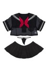 GAUCON Sexy Schoolgirl Uniforme Erotic Maid Uniforme Cravate Plaid Mini Jupe Exotic Costume Cosplay Sexy Schoolgirl sous-vête