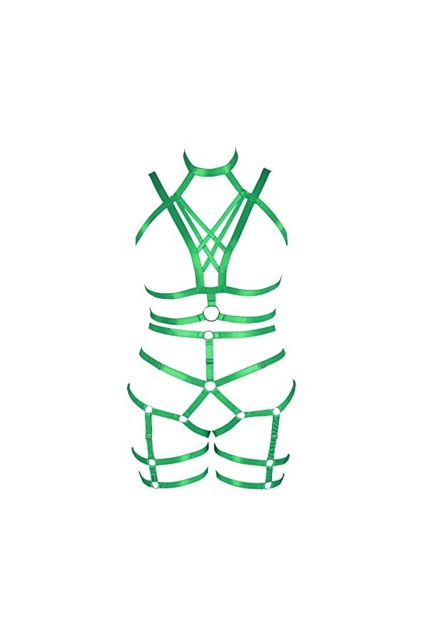 JMMHSS Harnais de corps grande taille pour femmes ensemble de porte-jarretelles bas Lingerie porte-jarretelles élastique Vin