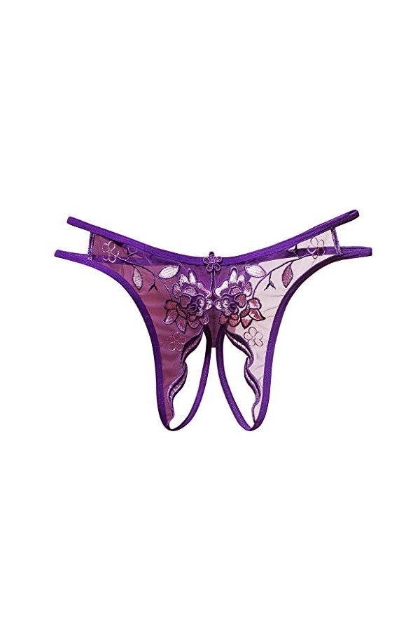 Gelb&Schwarz sous-vêtements Dentelle Culotte Femmes Dames Sexy Thong Briefs Thong Pants Menottes Sexy Coquine Lit Red, One S