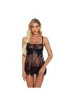UIVHLW Coquinelingerie Dentelle À Bretelles Lingerie Maille Perspective Vêtements De Nuit Noeud