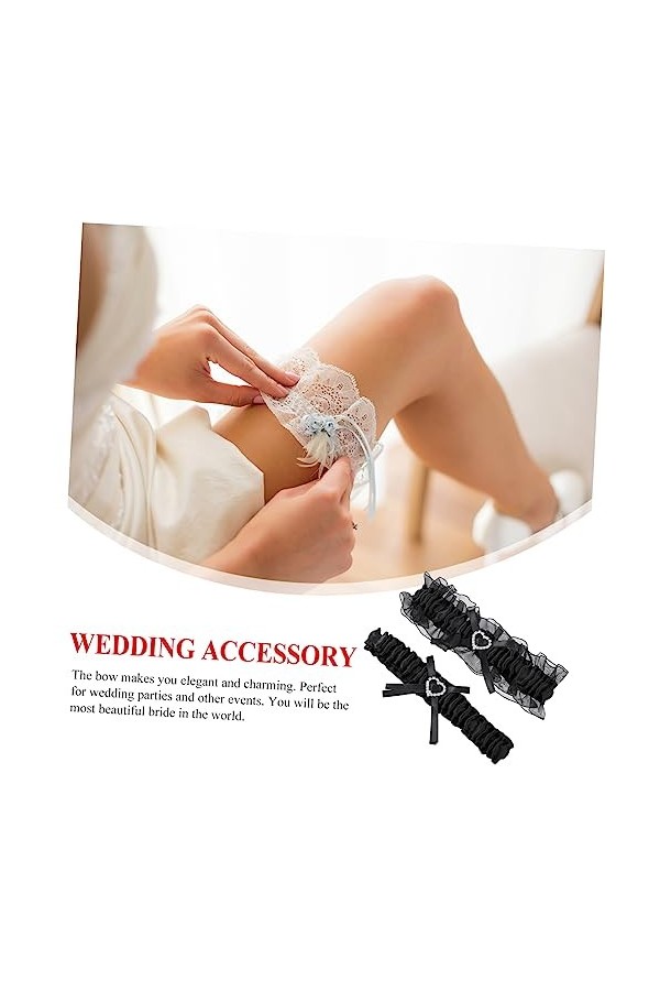 SOIMISS 6 Pcs Anneau De Jambe Jarretière De Mariage Jarretière De Mariage Jarretière en Cristal Costume De Bal Kit De Dentell