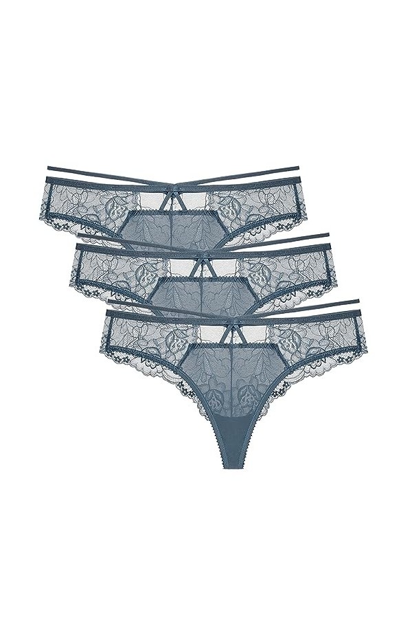 Necalisi Culotte Femme Taille Haute Lot de 3 Multicolore-2 Femme Dentelle Culotte Slips en pour Coton À Taille Moyenne Culott