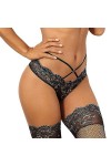 Axami String Sexy en Dentelle V-10368, Noir,XXL