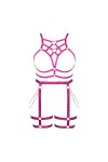 JMMHSS Femmes réglable élastique fit lingerie harnais set lacets cage garter ceinture pour plus size bas Orange jaune 