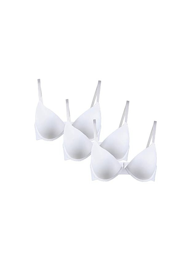 JEShifangjiusu Soutien-Gorge à Double RangéE De Boucles Et à Bonnets Souples pour Femmes Soutien-Gorge à Armature Fine avec B