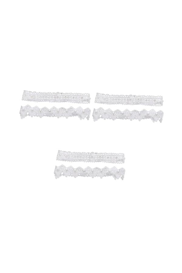 Abaodam 3 Paires Porte-Jarretelles Blanc Accessoires Décoration Jarretière De Mariée Mariage La Mariée Blanche Positionner