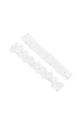 Abaodam 3 Paires Porte-Jarretelles Blanc Accessoires Décoration Jarretière De Mariée Mariage La Mariée Blanche Positionner