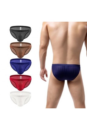Faringoto Lot de 5 strings sexy pour homme et femme - Taille basse - Sous-vêtements de poche - Lingerie gay, Homme-B614, Larg