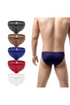Faringoto Lot de 5 strings sexy pour homme et femme - Taille basse - Sous-vêtements de poche - Lingerie gay, Homme-B614, Larg