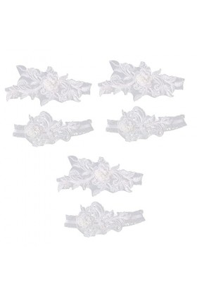 SOIMISS 6 Pcs 1 Jarretières De Mariage pour Les Mariées Dentelle Jarretière De Mariage Jambes De Mariée Accessoire Porte-Jarr