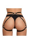 YUEGOO Punk Cuir Sexy Cuisse Jarretière Femmes Lingerie Mode Jambe Bretelles Gothique Vêtements Color : Leg 08, Size : Adjus