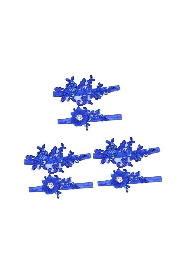 jojofuny 3 Paires Accessoires Jarretière Florale Jarretière De Mariée De Mariage Jarretière De Mariage Porte-Jarretelles De M