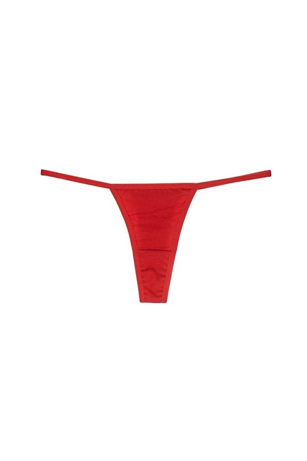 DVRFEBT String Femme - Low Rise Sexy Thong, Cotton Elastic G-String Female Briefs, Strings pour Femmes Salope sous-Vêtements 
