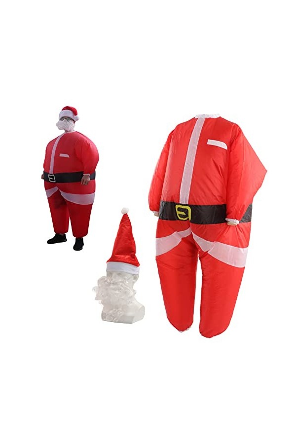 Costumes élastiques de Père Noël de Noël, Costumes de Vêtements de Noël Gonflables en Polyester Intéressants, Vêtements de Fê