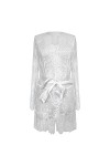 SUNMME Ceinture en Dentelle à Manches Longues pour Femmes, Lingerie Sexy, Pyjama, vêtements de Nuit, Robe de mariée, Sac à vê
