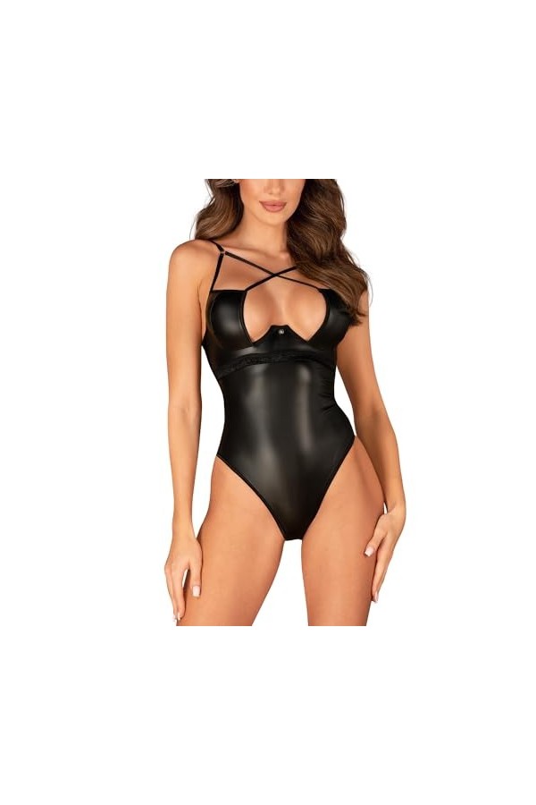 Obsessive Body Sexy Norides Teddy, Noir,M-L
