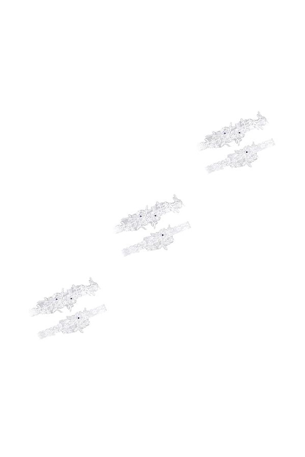 GALPADA 3 Paires Jarretière De Bal Porte-Jarretelles Jarretière De Mariée Mariage Ceinture La Mariée