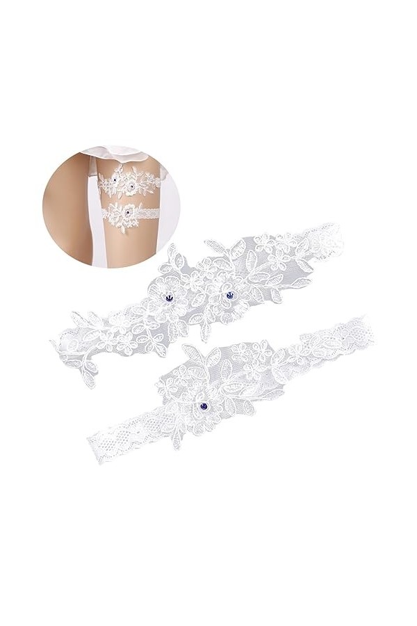 GALPADA 3 Paires Jarretière De Bal Porte-Jarretelles Jarretière De Mariée Mariage Ceinture La Mariée