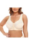 Soutien-Gorge De Levage Façonnant pour Femmes Sexy Dentelle Avant Fermeture À Boucle Bralette sans Fil Ultra Mince Grande Tai