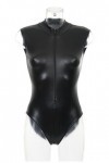 JapanAttitude Body maillot de bain noir faux cuir à fermeture, sexy fetish goth c M